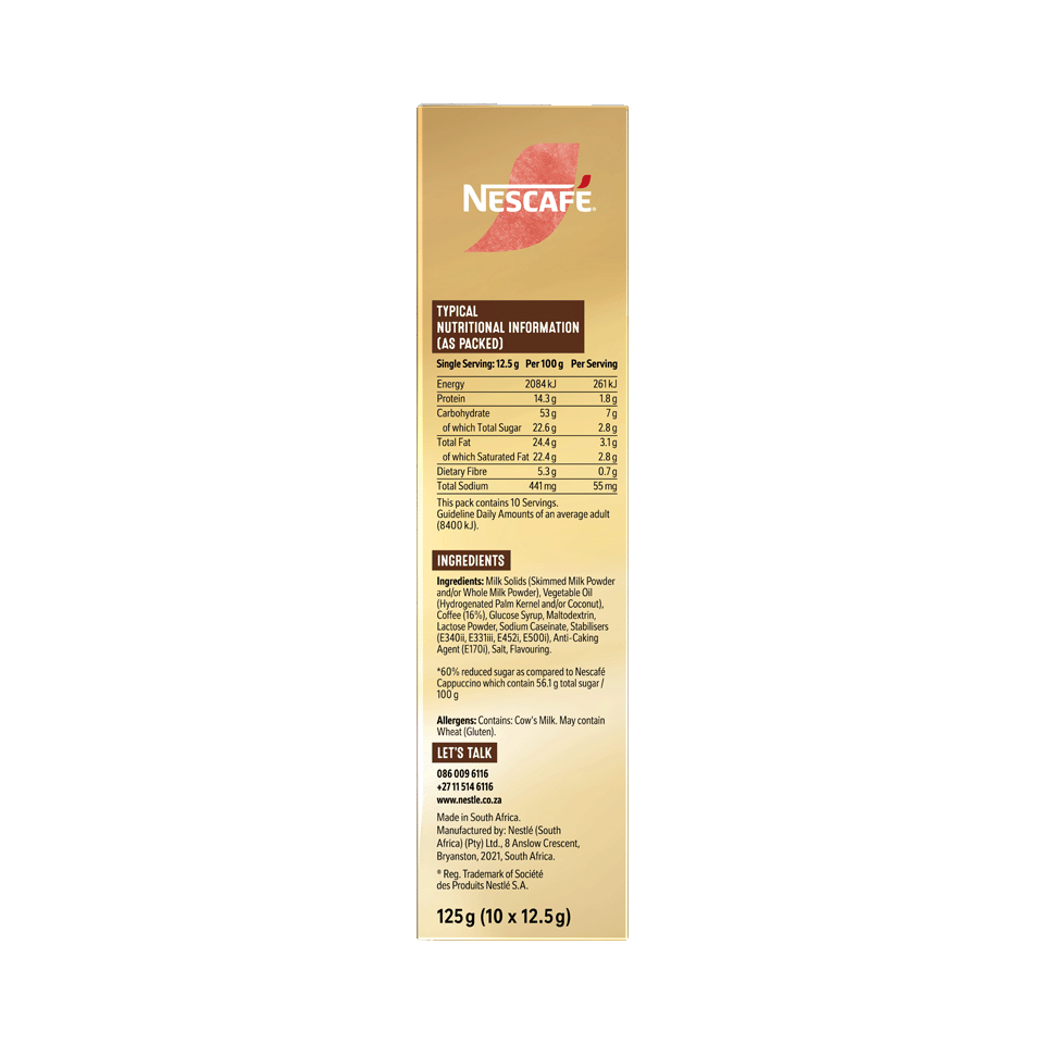 NESCAFÉ GOLD Cappuccino Reduced Sugar